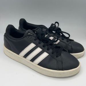 Adidas Grand Court Leather Sneakers, black/ white, Women’s 8.5